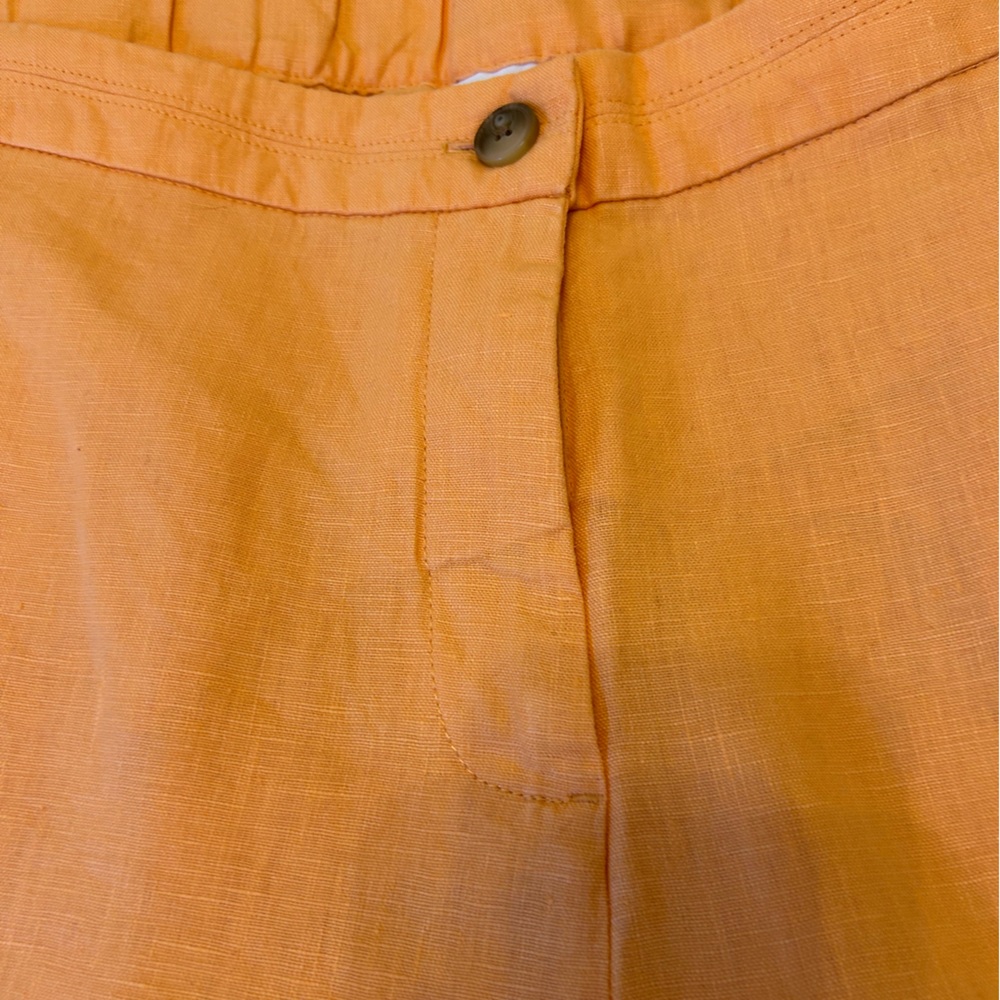 J. Jill Vibrant Orange Linen Pants - Picture 3 of 4